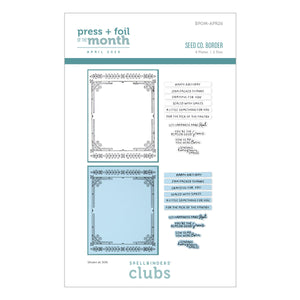 Seed Co. Border - Press & Foil Plate of the Month