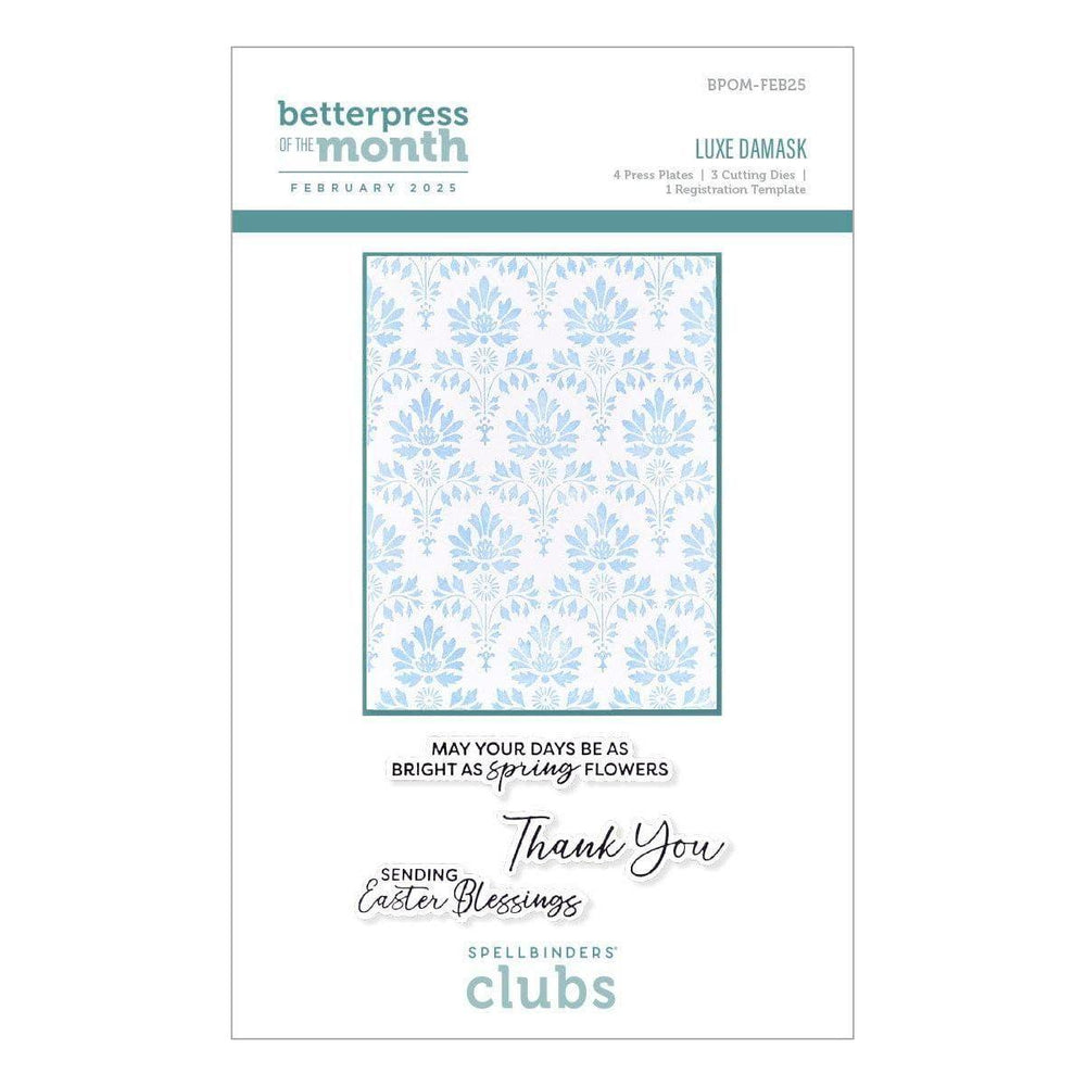 Luxe Damask -  Press & Foil Plate of the Month