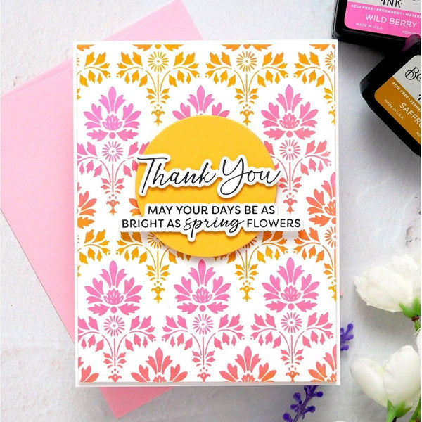 Luxe Damask -  Press & Foil Plate of the Month
