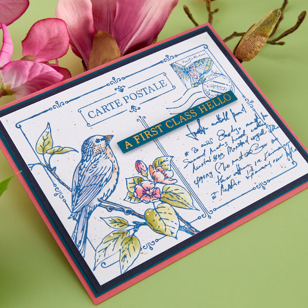 Post Card Hello - Press & Foil Plate of the Month