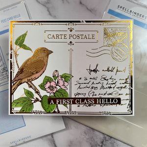 Post Card Hello - Press & Foil Plate of the Month