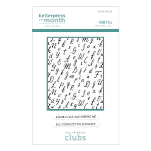 From A to Z -  Press & Foil Plate of the Month