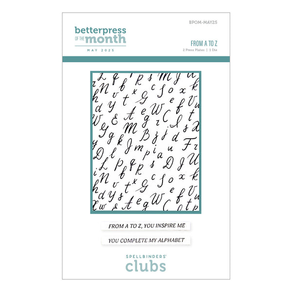 From A to Z -  Press & Foil Plate of the Month