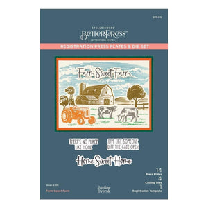 Farm Sweet Farm Registration BetterPress Plate & Die Set from the Justine's Farm Collection by Justine Dvorak