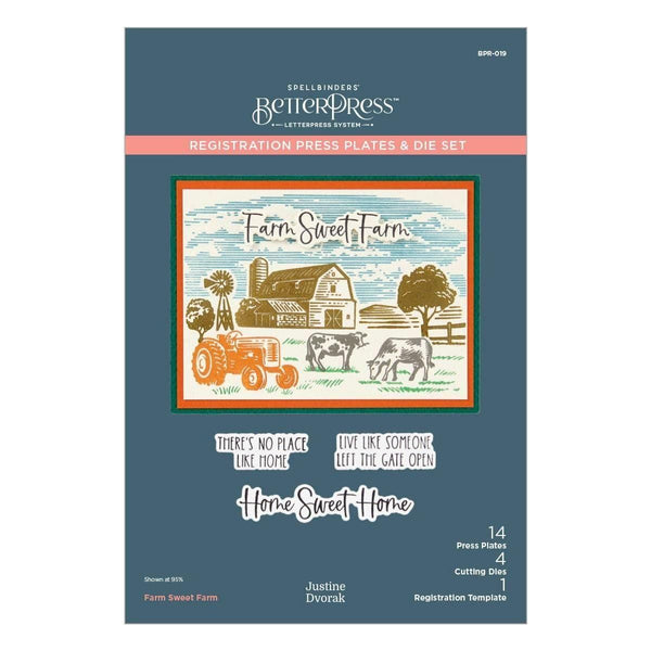 Farm Sweet Farm Registration BetterPress Plate & Die Set from the Justine's Farm Collection by Justine Dvorak