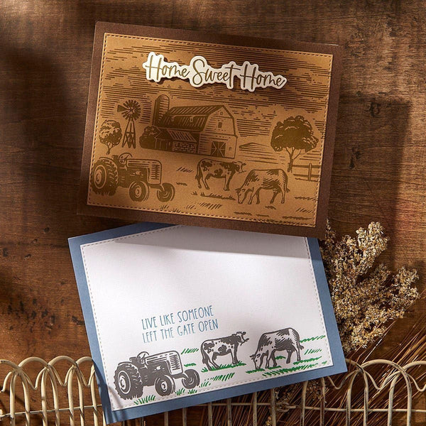 Farm Sweet Farm Registration BetterPress Plate & Die Set from the Justine's Farm Collection by Justine Dvorak
