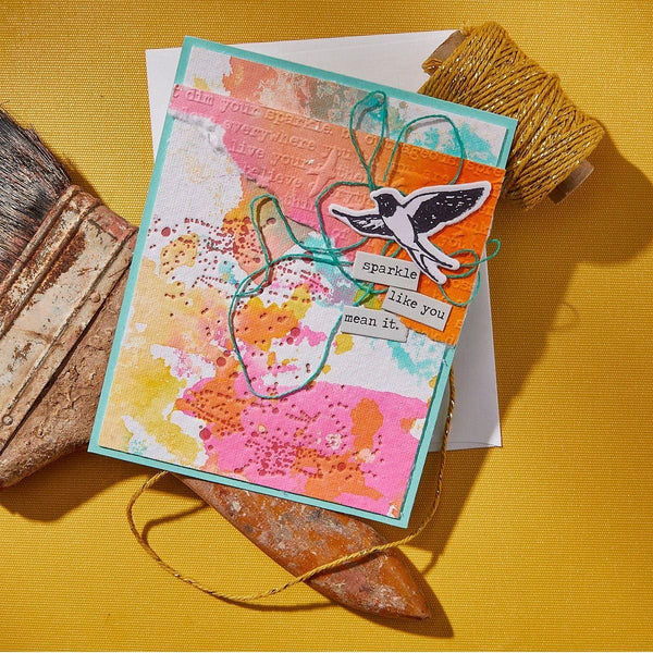 Collaged Birds BetterPress Plates & Die Set by Dina Wakley