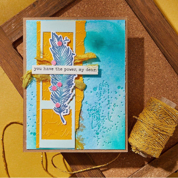 Feather Dream BetterPress Plates & Die Set by Dina Wakley