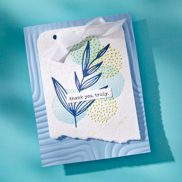 Lined Corners 3D Embossing Folder by Dina Wakley
