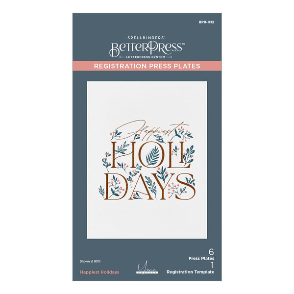 Happiest  Holidays Registration Press Plate Set by Yana Smakula