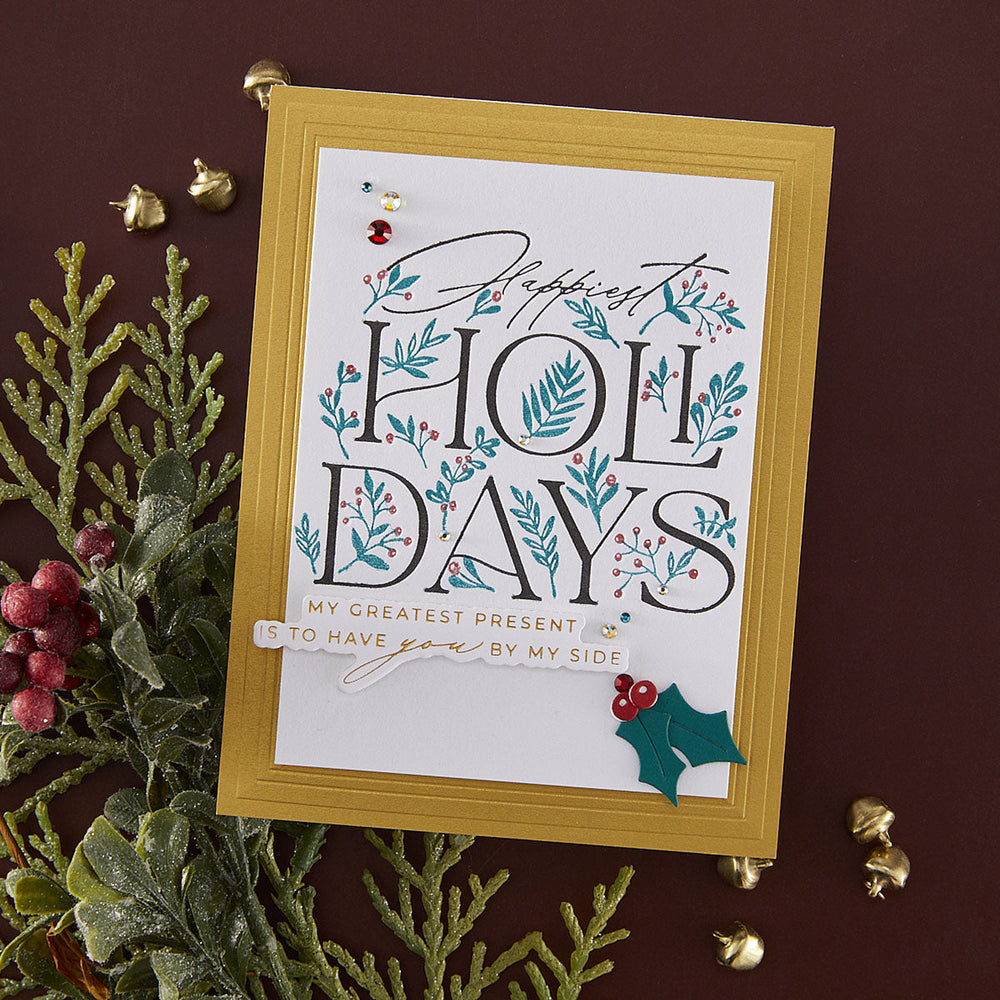 Happiest  Holidays Registration Press Plate Set by Yana Smakula