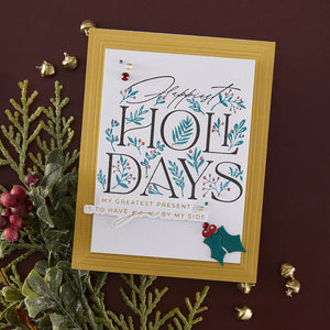 Happiest  Holidays Registration Press Plate Set by Yana Smakula