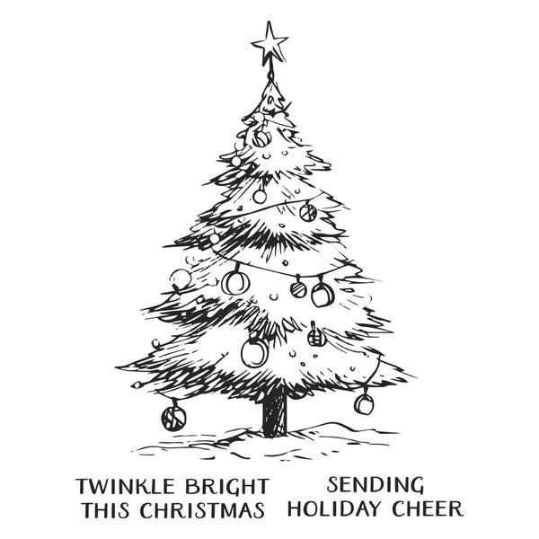 Twinkle Bright Tree Registration BetterPress Plates
