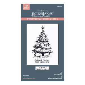 Twinkle Bright Tree Registration BetterPress Plates