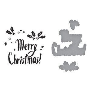 Starry Merry Christmas Registration Press Plate & Die Set by Dina Wakley