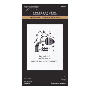 Block Print Aquarius Registration Press + Foil Plate