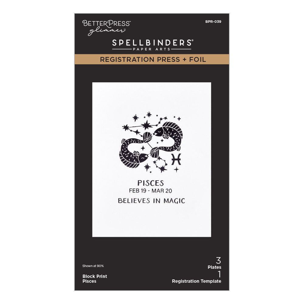 Block Print Pisces Registration Press + Foil Plate