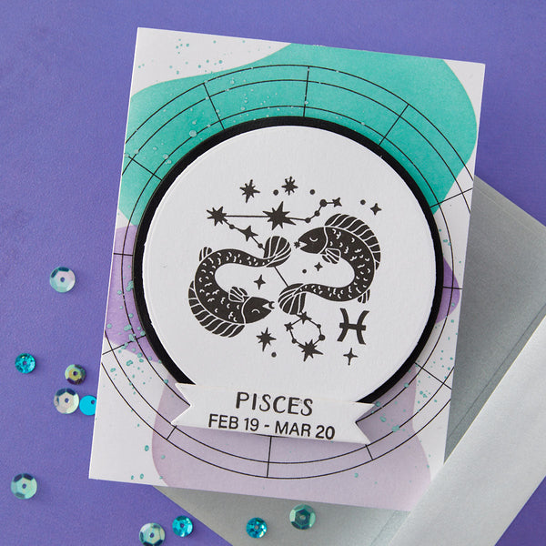 Block Print Pisces Registration Press + Foil Plate