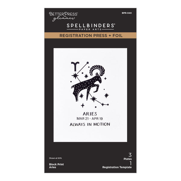 Block Print Aries Registration Press + Foil Plate