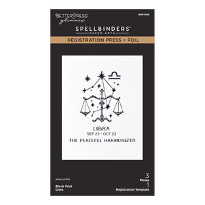 Block Print Libra Registration Press + Foil Plate