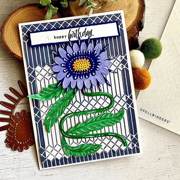 Spellbinders Exclusive: Colorful Burst Flower Etched Dies