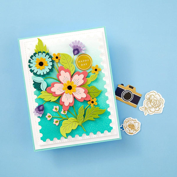 Floral Spray Etched Dies