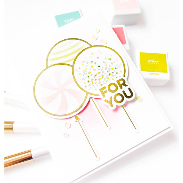 Party Balloons Bouquet Glimmer Hot Foil Plate & Die Set from the Its My Party Collection by Carissa Wiley