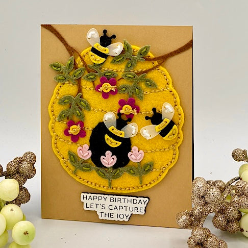 Felt Floral Beehive Etched Dies by Nichol Spohr