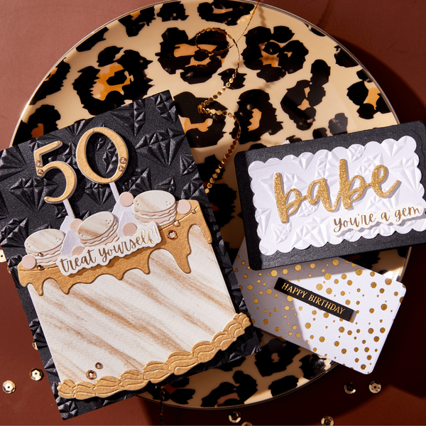 Fabulous Birthday Etched Dies from the Bougie Birthday Collection by Nina Boettcher