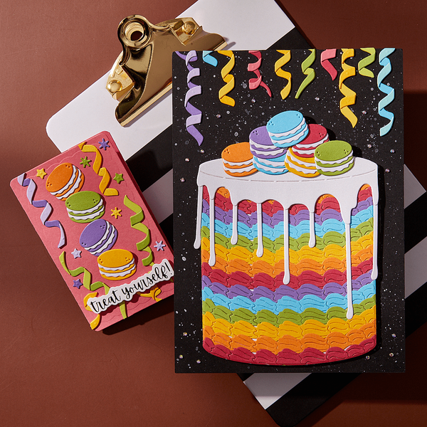 Bougie Birthday Sentiments Press Plate & Die Set from the Bougie Birthday Collection by Nina Boettcher