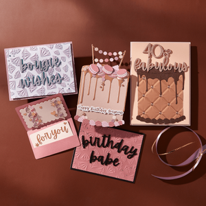 Treat Yourself Gift Card Holder Etched Dies from the Bougie Birthday Collection by Nina Boettcher
