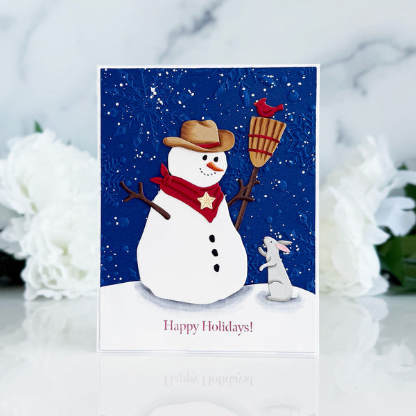 Country Snowman Etched Dies by Annie Williams