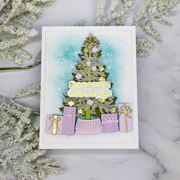Classic Christmas Tree Etched Dies by Simon Hurley
