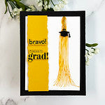 Classic Mouse Graduation Sentiments Press + Foil Plate & Die Set