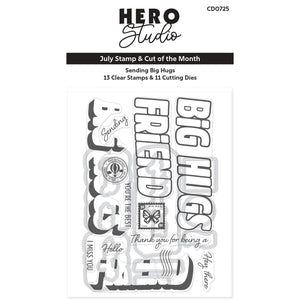 Sending Big Hugs Stamp & Cut Set of the Month - July 2025