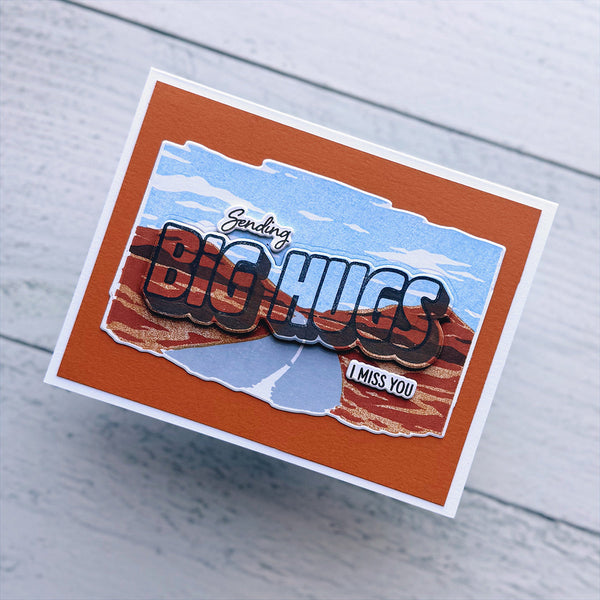 Sending Big Hugs Stamp & Cut Set of the Month - July 2025