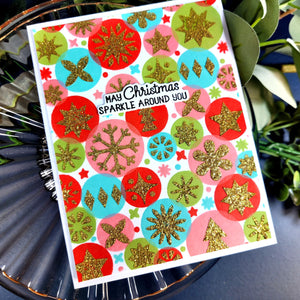 Cue the Merry Clear Stamp & Die of the Month - card project 13