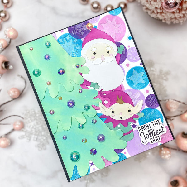 Cue the Merry Clear Stamp & Die of the Month - card project 18
