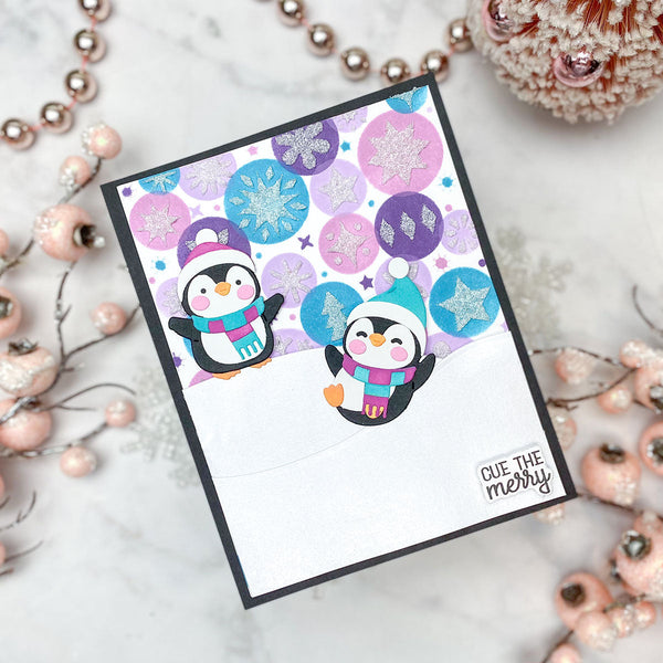 Cue the Merry Clear Stamp & Die of the Month - card project 20