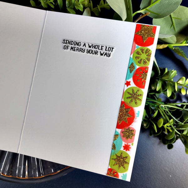 Cue the Merry Clear Stamp & Die of the Month - card project 6