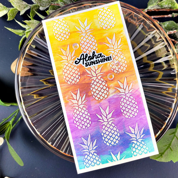 This Way to Rainbows Clear Stamp and Die of the Month - card project 25