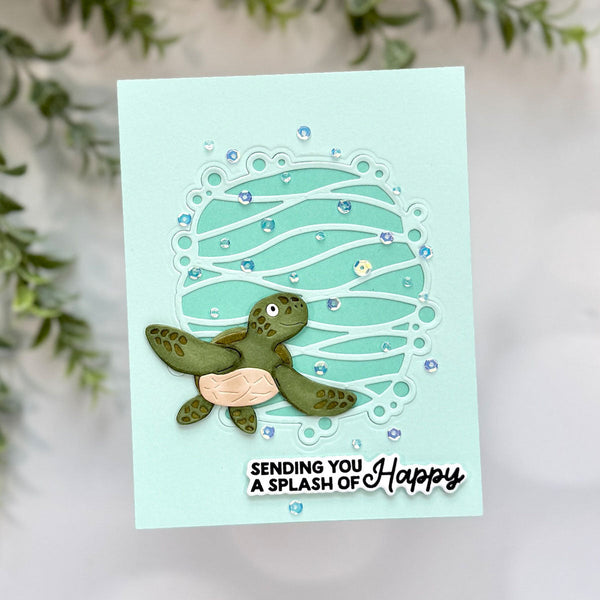 This Way to Rainbows Clear Stamp and Die of the Month - card project 6