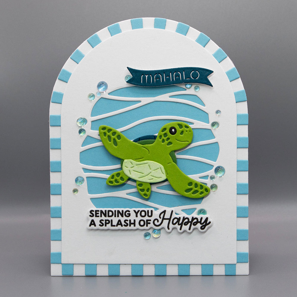 This Way to Rainbows Clear Stamp and Die of the Month - card project 8