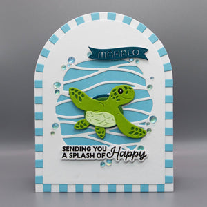 This Way to Rainbows Clear Stamp and Die of the Month - card project 8