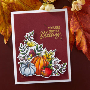 Autumn Wishes - (Dies Only) Coordinates with the Clear Stamp of the Month