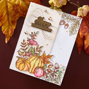 Autumn Wishes - (Dies Only) Coordinates with the Clear Stamp of the Month