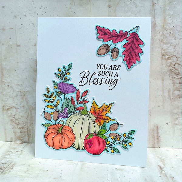Autumn Wishes - (Dies Only) Coordinates with the Clear Stamp of the Month