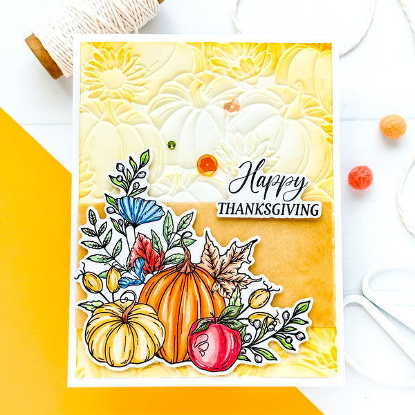 Autumn Wishes - (Dies Only) Coordinates with the Clear Stamp of the Month