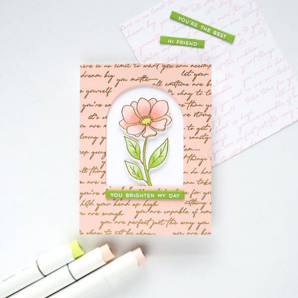 Positive Script Bold Prints Cling Stamp
