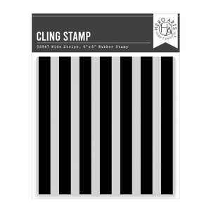 Wide Stripe Bold Print Cling Rubber Stamp